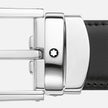 MONTBLANC | Cintura reversibile in pelle nera/marrone 30 mm con fibbia a ferro di cavallo | MB114412