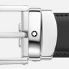 MONTBLANC | Cintura reversibile in pelle nera/marrone 30 mm con fibbia a ferro di cavallo | MB114412