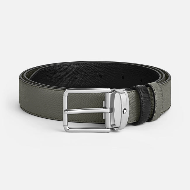 MONTBLANC | Cintura reversibile 30 mm grigio medio/nera | MB220026