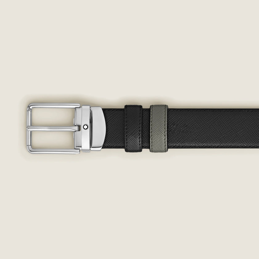 MONTBLANC | Cintura reversibile 30 mm grigio medio/nera | MB220026