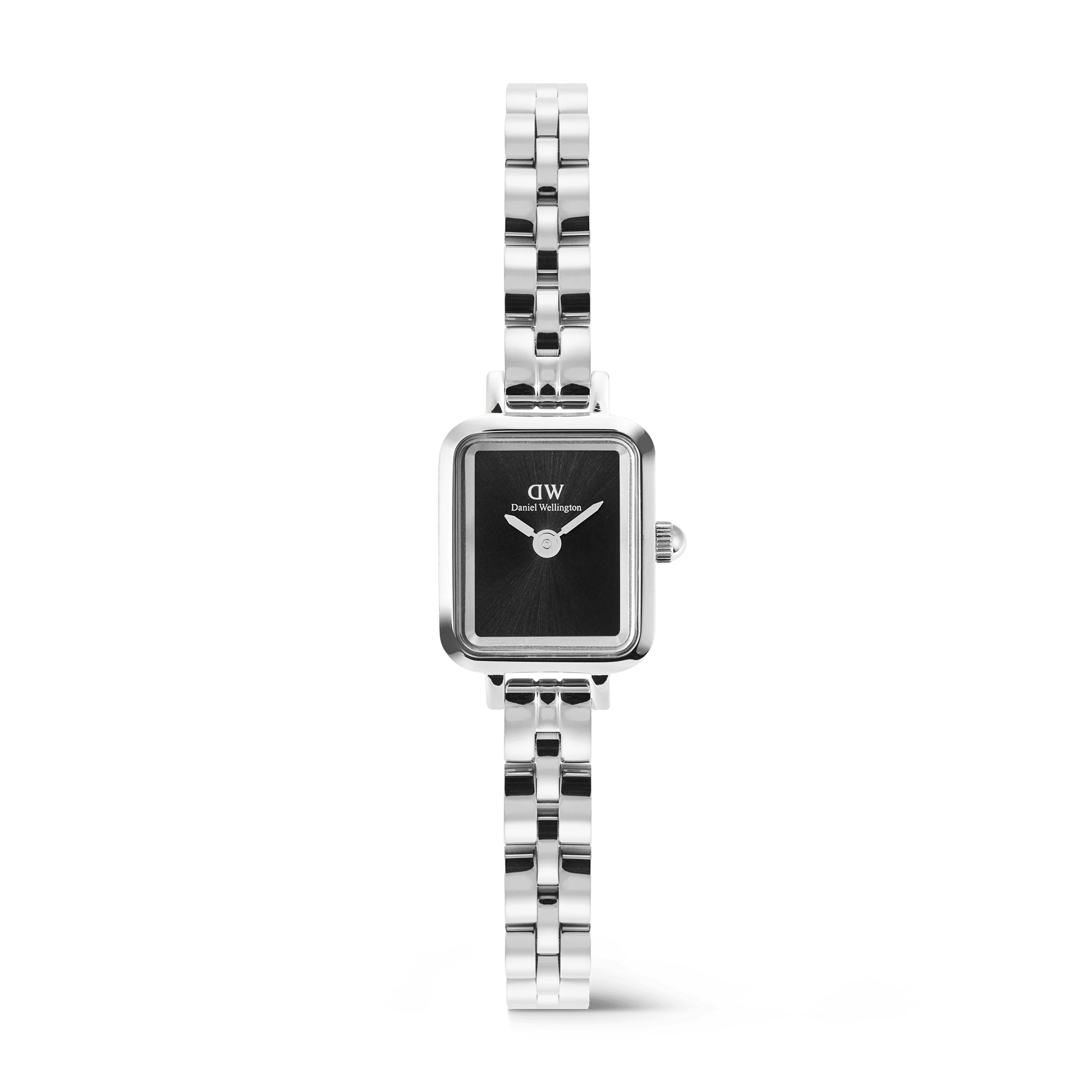 DANIEL WELLINGTON | Quadro Mini Arch 3-link Onyx Sunray Silver 4X18.2mm | DW00100845