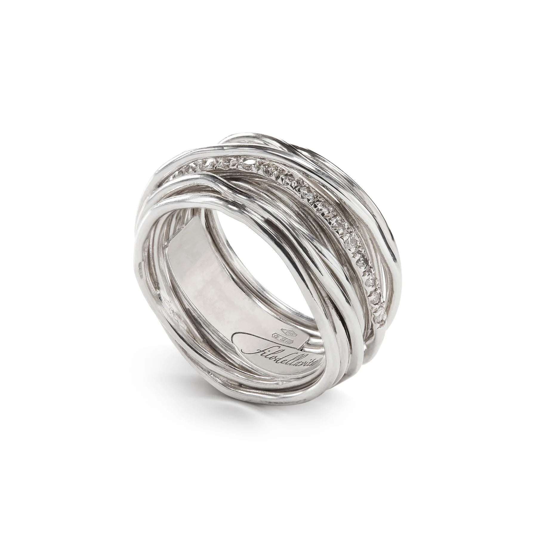 FILODELLAVITA | Classic 13 fili in Argento 925 e 16 Diamanti Bianchi | AN13ABT