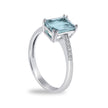 LuxGioielli | ANELLO ACQUAMARINA E DIAMANTI | AN246BB4