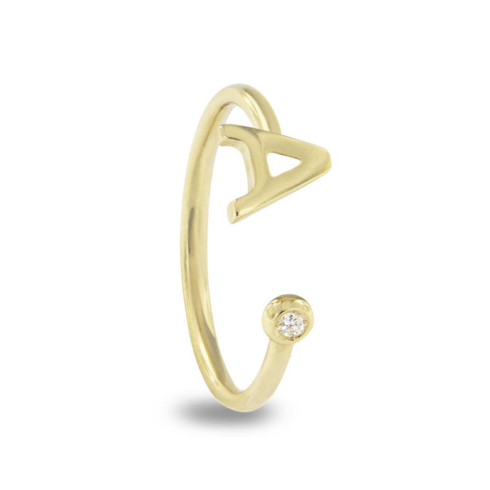 LuxGioielli | Anello in oro giallo e diamante | AN3118