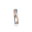 FILODELLAVITA | Classic 3 fili in Oro Rosa 9kt Argento e Diamanti Bianchi | AN8ARBT