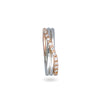 FILODELLAVITA | Classic 3 fili in Oro Rosa 9kt Argento e Diamanti Bianchi | AN8ARBT