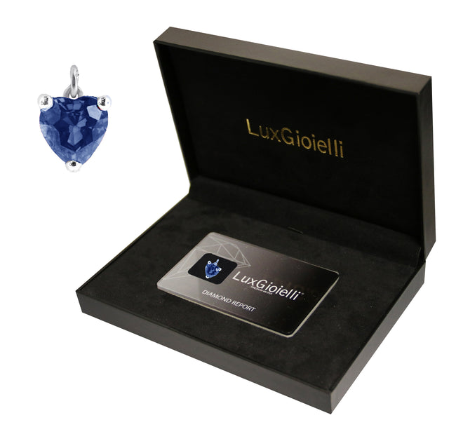 LuxGioielli | Ciondolo in oro bianco e zaffiro | BCI80ZB