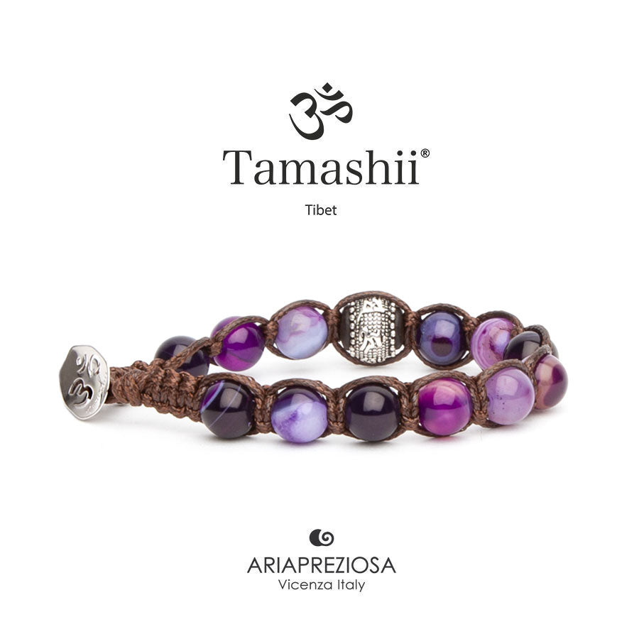 TAMASHII | Ruota della Preghiera Agata Viola striata | BHS1100-85