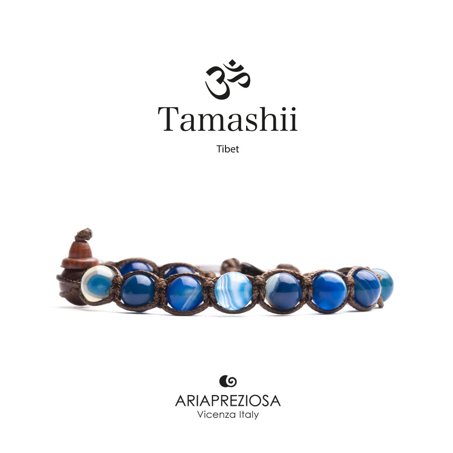 TAMASHII Bracciale Agata Blu Striata BHS900-141 (6130181111980)