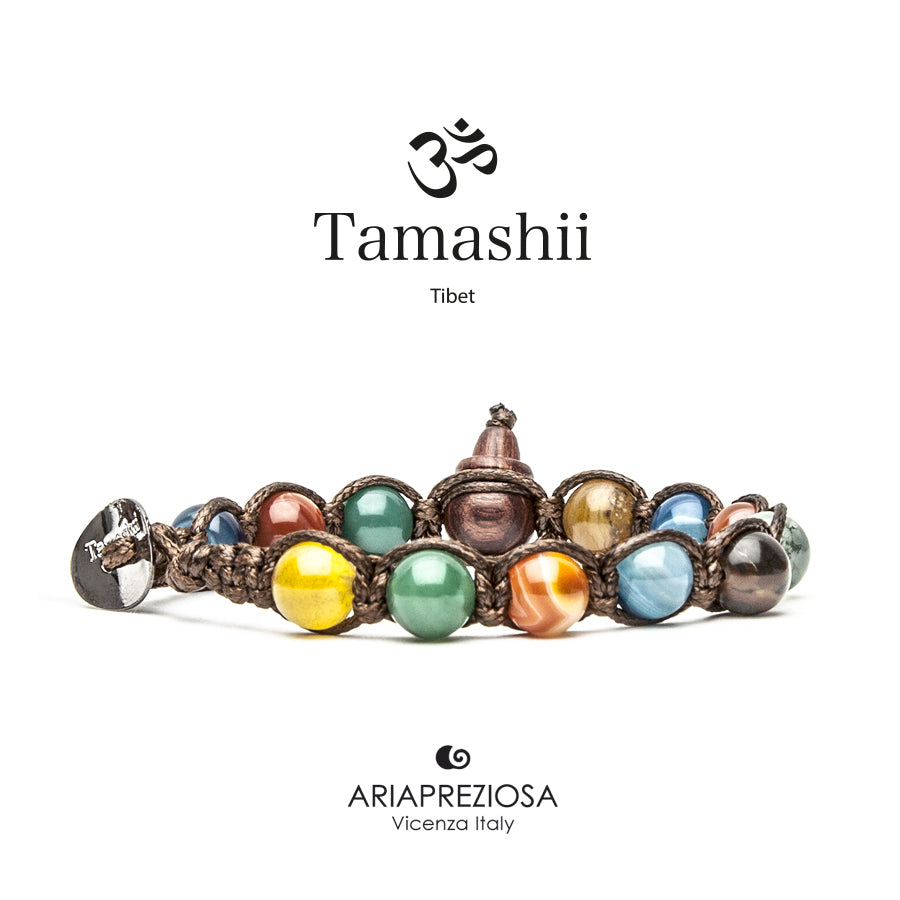 TAMASHII Bracciale Agata Striata Mix Colori BHS900-229 (6130591334572)
