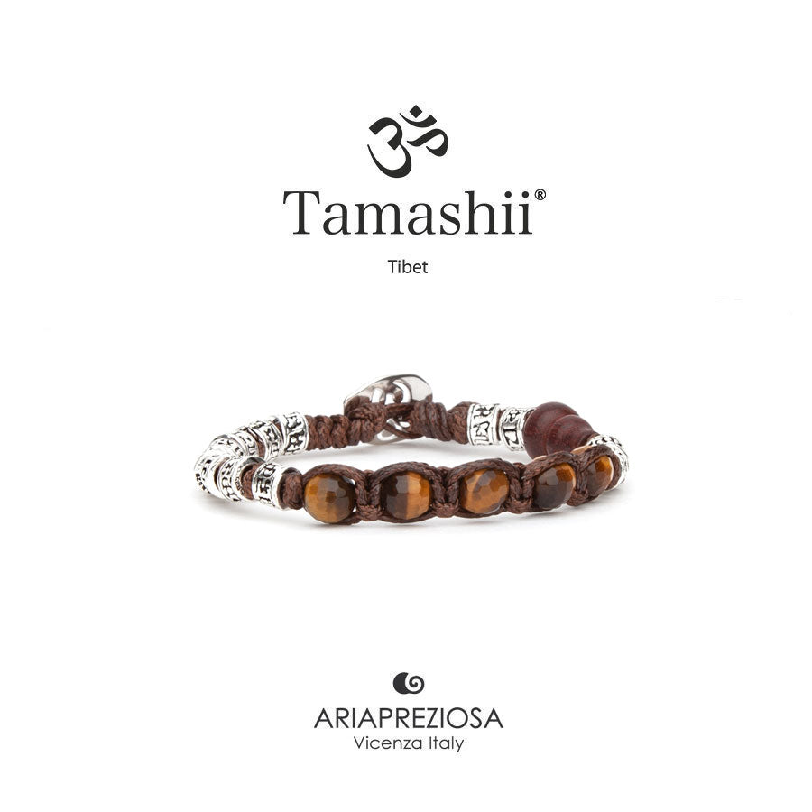 TAMASHII | Ruota Preghiera Multifaceted Occhio di Tigre marrone | BHS924-S4-214