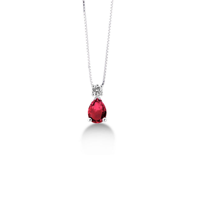 LuxGioielli | Collana in oro con Rubino e diamante | CL3000RDB2