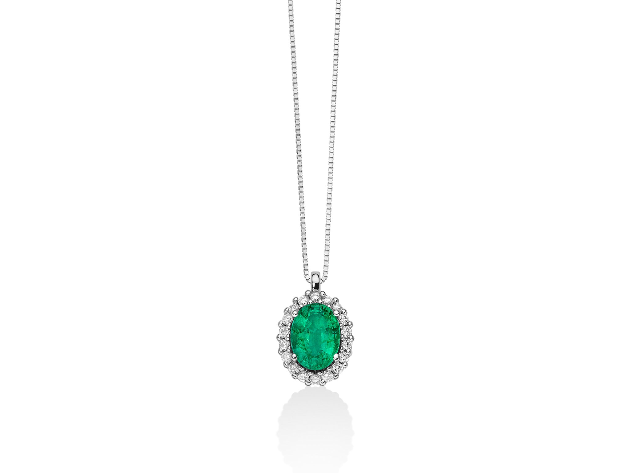 MILUNA | Collier Smeraldo e Diamanti | CLD4101