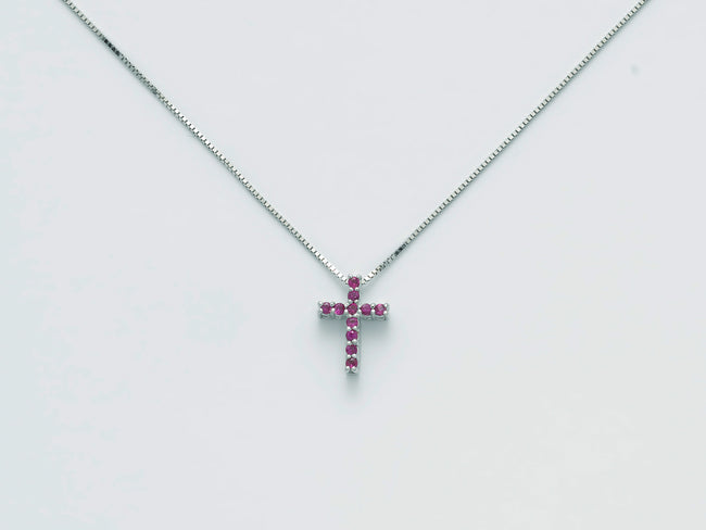 MILUNA Girocollo Croce con Rubini CLD4262 (6205762863276)