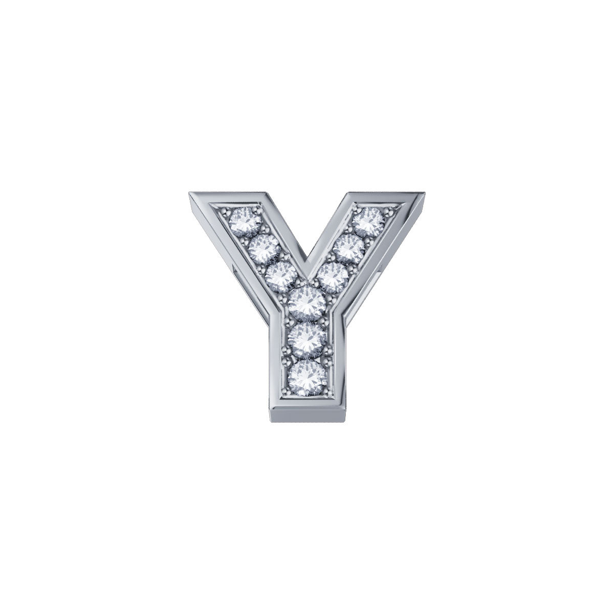 ELEMENTS | Lettera Y Classica in oro bianco 18kt e diamanti 0,02 ct | DCHF3319Y.002