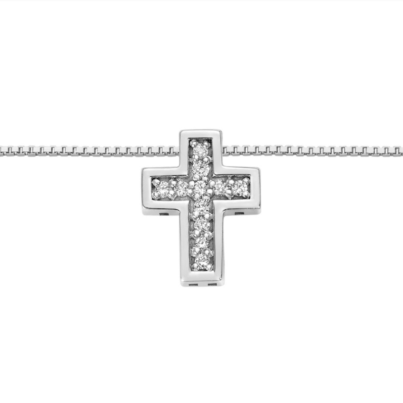DONNAORO | Girocollo Croce con Diamanti DHPF9568.004