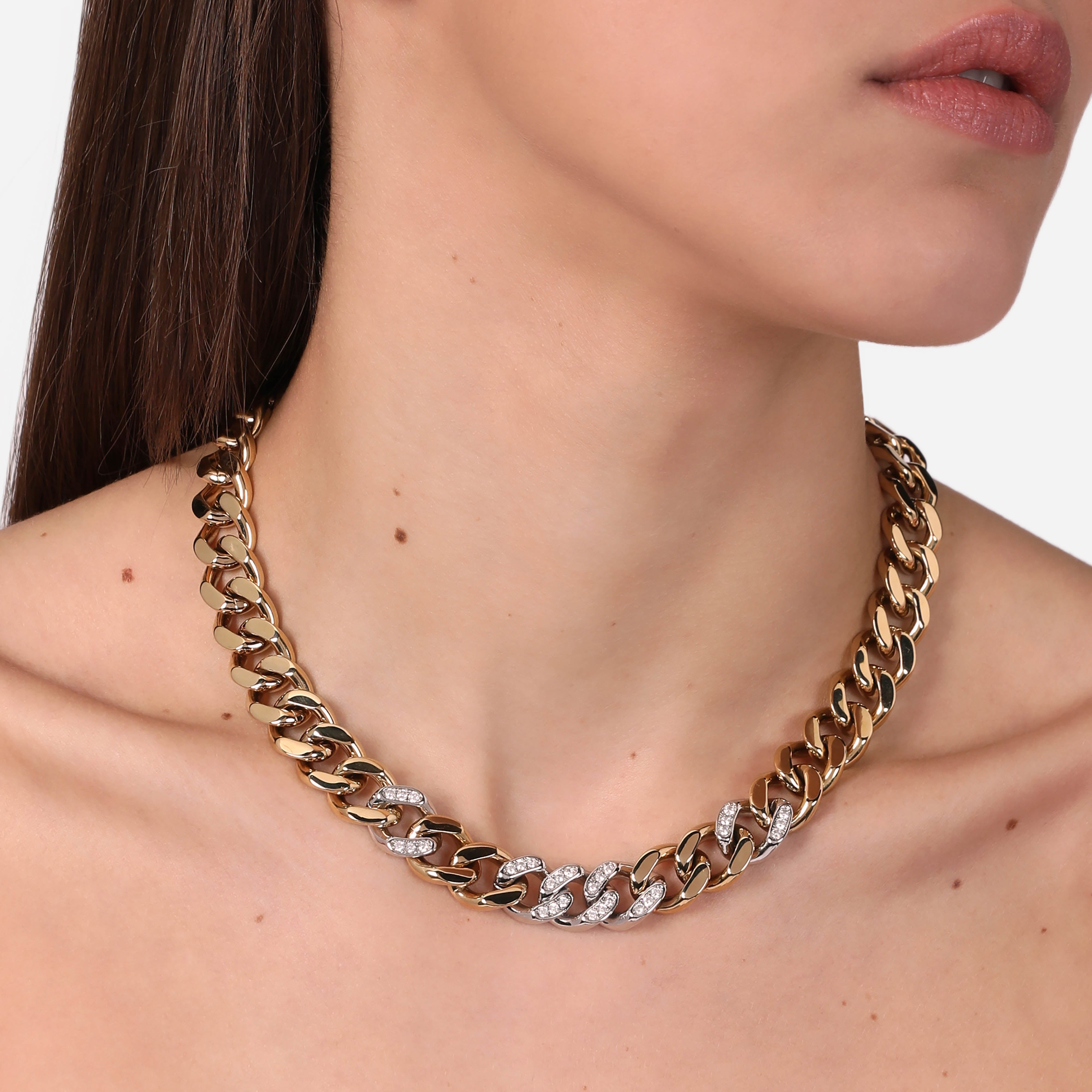 CHIARA FERRAGNI | Crystal Bossy Chain Necklace | J19AUW03