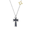 RECARLO | Girocollo Croce Zaffiri e Diamanti | XD 014/1BZAF (6583852433580)