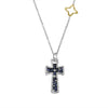 RECARLO | Girocollo Croce Zaffiri e Diamanti | XD 014/1BZAF (6583852433580)