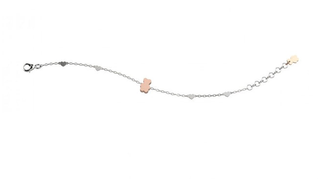 NANAN Bracciale in Argento - Cuoricini ed Orsetto NAN0191 (6230665953452)