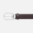 MONTBLANC | Cintura reversibile in pelle nera/bordeaux 30 mm con fibbia a ferro di cavallo | MB128755 *
