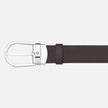 MONTBLANC | Cintura reversibile in pelle nera/marrone 30 mm con fibbia a ferro di cavallo | MB113834
