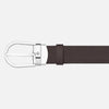 MONTBLANC | Cintura reversibile in pelle nera/marrone 30 mm con fibbia a ferro di cavallo | MB113834