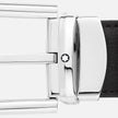 MONTBLANC | Cintura reversibile in pelle nera/bordeaux 30 mm con fibbia a ferro di cavallo | MB128755 *